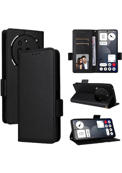 Nothing Phone 3A Pro Yan Toka Cüzdan Manyetik Pu Deri Için Flip Case (Yurt Dışından)
