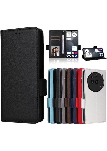 Nothing Phone 3A Pro Yan Toka Cüzdan Manyetik Pu Deri Için Flip Case (Yurt Dışından)