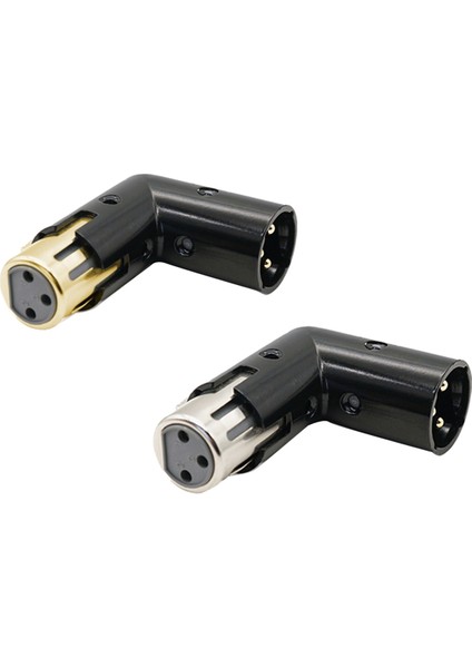 Ses Adaptörü Fişi 3pin Xlr Açı Adaptörü Ayarlanabilir Erkekten Dişiye (Yurt Dışından)
