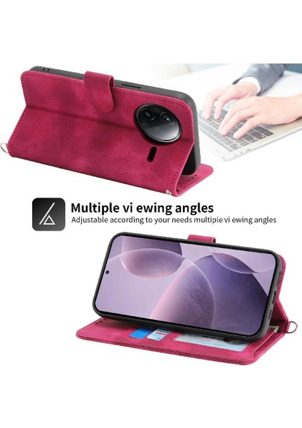 Xiaomi Poco F7 Ultra Çoklu Kredi Kartı Yuvaları Bileklik Için Flip Case (Yurt Dışından) modelleri