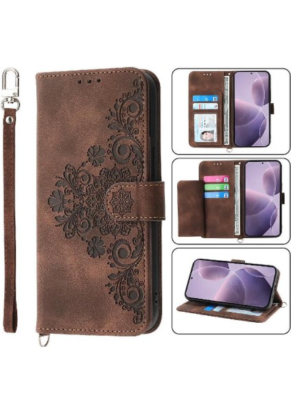 Xiaomi Poco F7 Ultra Çoklu Kredi Kartı Yuvaları Bileklik Için Flip Case (Yurt Dışından)