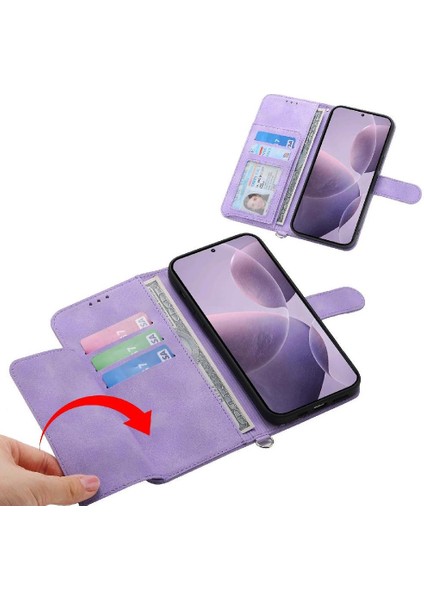 Xiaomi Poco F7 Ultra Çoklu Kredi Kartı Yuvaları Bileklik Için Flip Case (Yurt Dışından) modelleri