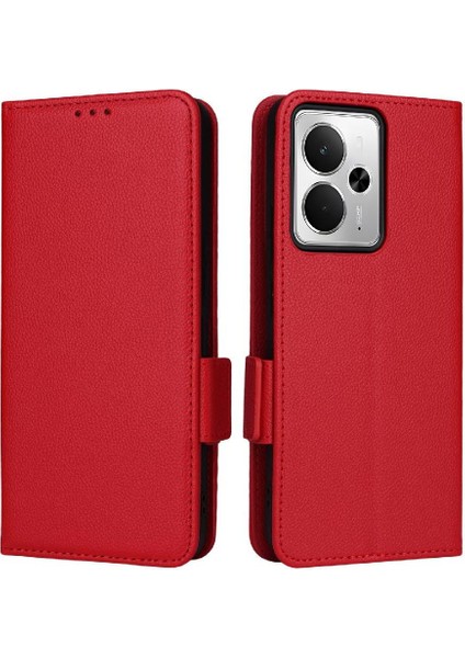 Realme 14T 5g Cüzdan Manyetik Yan Toka Pu Deri Kart Için Flip Case (Yurt Dışından)