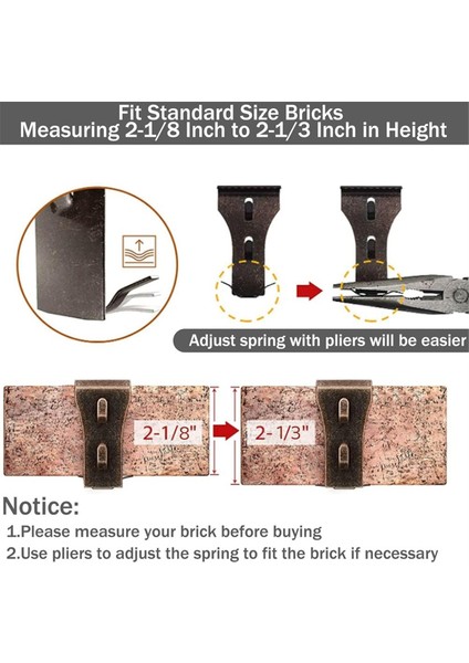Tuğla Kancalarını Asmak Için 8 Tuğla Klipsi Tuğla Klipsleri (Yurt Dışından) modelleri