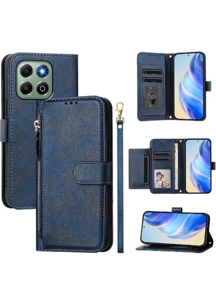 Honor X6B Premium Fermuarlı Deri Çapraz Askılı Uzun Askılı Cüzdan Kılıf Kapaklı Kartlıklı (Yurt Dışından) indirimleri
