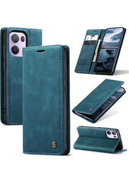 Oppo Reno 13 Pro 5g Flip Folio Kitap Için Flip Case Vintage Pu Deri Kılıf (Yurt Dışından) modelleri
