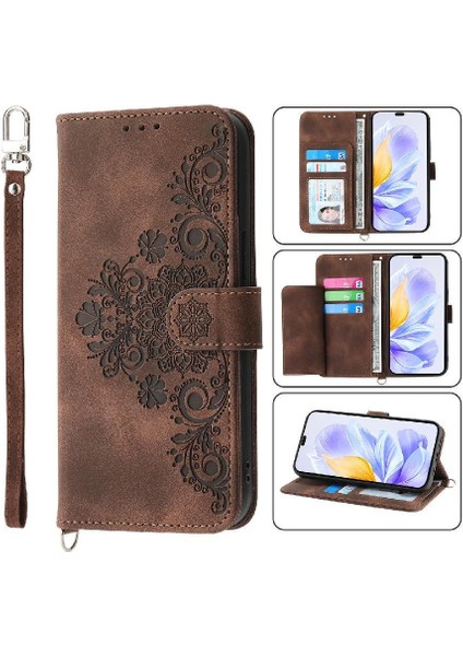Onur Için Flip Case 400 Darbeye Bileklik Kabartmalı Çoklu Kredi Kartı (Yurt Dışından)