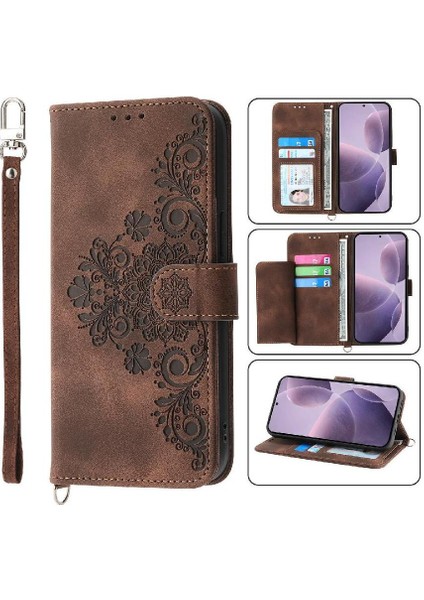 Xiaomi Poco F7 Pro Bileklik Çoklu Kredi Kartı Yuvaları Için Flip Case (Yurt Dışından)