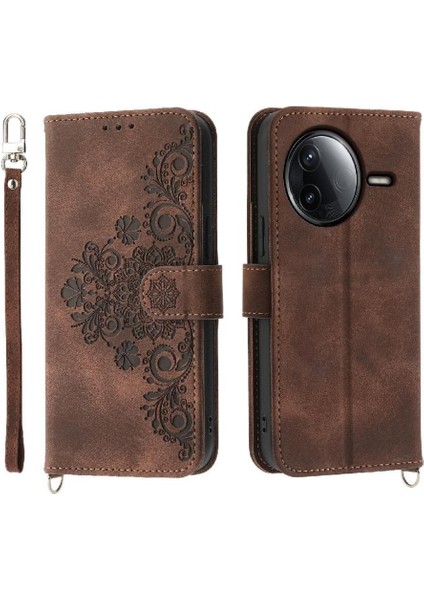Xiaomi Poco F7 Pro Bileklik Çoklu Kredi Kartı Yuvaları Için Flip Case (Yurt Dışından)