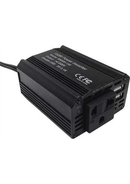 Araba Invertörü 150W 12V Ila 110V220V Adaptör USB Hızlı Şarj Abd Fişi (Yurt Dışından)