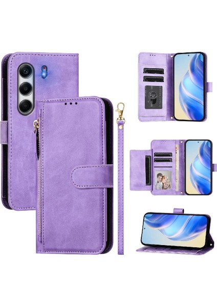 Tecno Camon 40 Pro 4g Premium Fermuarlı Deri Çapraz Askılı Uzun Askılı Cüzdan Kılıf Kapaklı Kartlıklı (Yurt Dışından) fırsatları