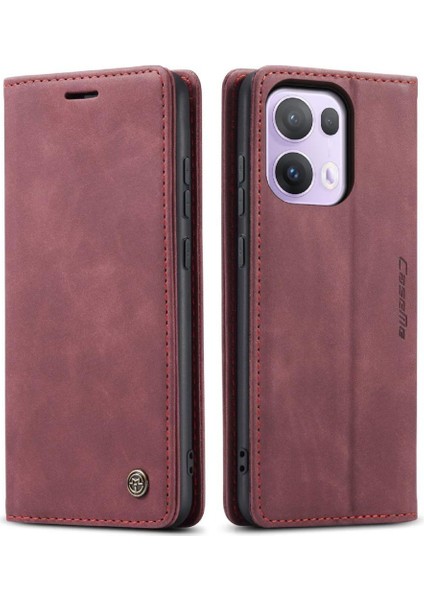 Oppo Reno 13 Pro 5g Flip Folio Kitap Için Flip Case Vintage Pu Deri Kılıf (Yurt Dışından)