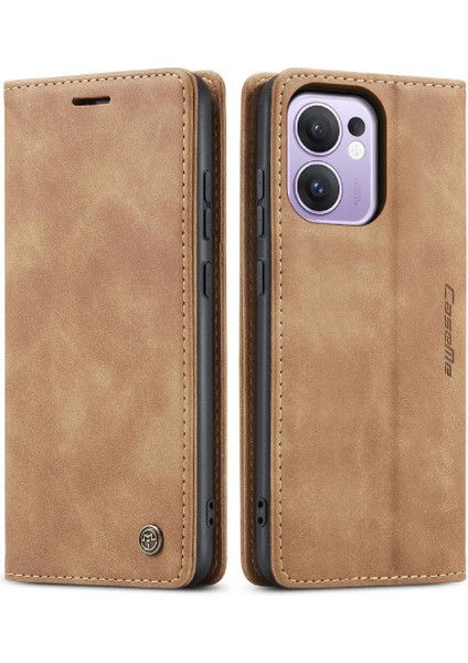 Oppo Reno 13F 4g/5g Için Flip Case Kart Yuvası Kickstand Vintage Pu Flip (Yurt Dışından) fiyatları