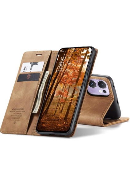 Oppo Reno 13F 4g/5g Için Flip Case Kart Yuvası Kickstand Vintage Pu Flip (Yurt Dışından) fırsatları