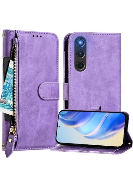 Zte Nubia Redmagic 10 Air Premium Fermuarlı Deri Çapraz Askılı Uzun Askılı Cüzdan Kılıf Kapaklı Kartlıklı (Yurt Dışından)