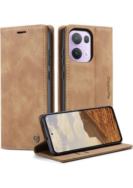 Oppo Reno 13 Pro 5g Flip Folio Kitap Için Flip Case Vintage Pu Deri Kılıf (Yurt Dışından) modelleri
