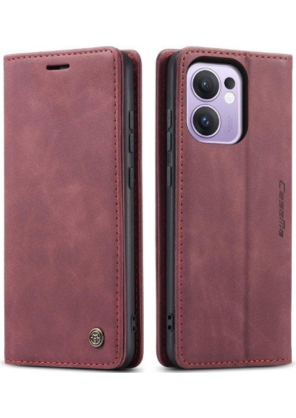 Oppo Reno 13F 4g/5g Için Flip Case Kart Yuvası Kickstand Vintage Pu Flip (Yurt Dışından) fırsatları