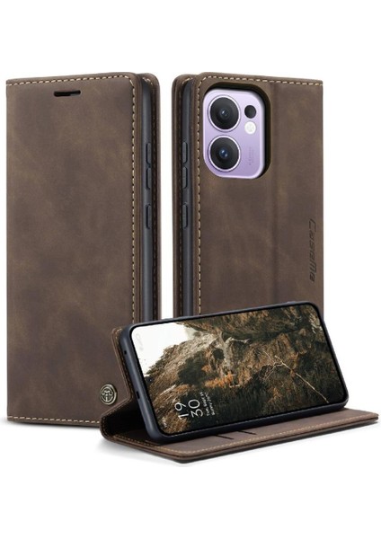 Oppo Reno 13F 4g/5g Için Flip Case Kart Yuvası Kickstand Vintage Pu Flip (Yurt Dışından) fiyatları