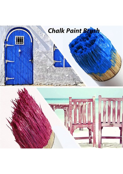 3 Adet Tebeşir ve Balmumu Boya Fırçaları Oval Fırça (Yurt Dışından)