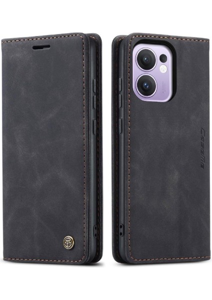Oppo Reno 13F 4g/5g Için Flip Case Kart Yuvası Kickstand Vintage Pu Flip (Yurt Dışından)