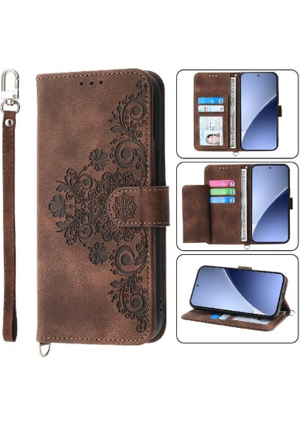 Xiaomi 15 Kabartmalı Bileklik Darbeye Dayanıklı Çoklu Kredi Kartı Için Flip Case (Yurt Dışından) modelleri