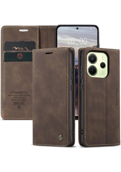 Xiaomi Redmi Note 14 4g Vintage Pu Deri Cüzdan Flip Folio Için Flip Case (Yurt Dışından) modelleri