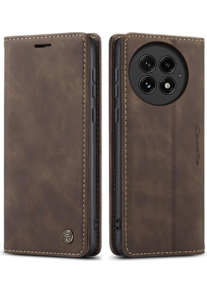 Oneplus 13 Flip Folio Kitap Için Flip Case Vintage Pu Deri Cüzdan Kılıf (Yurt Dışından)