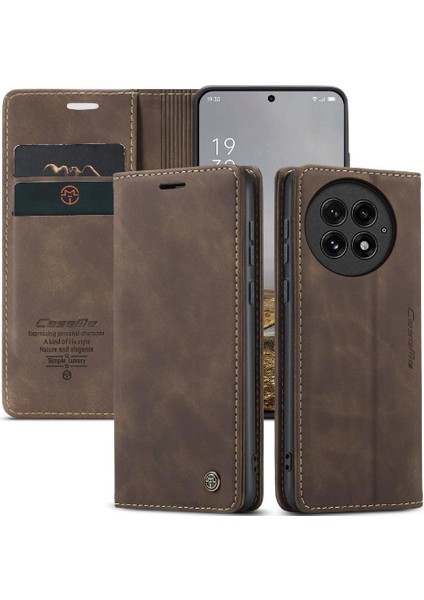 Oneplus 13 Flip Folio Kitap Için Flip Case Vintage Pu Deri Cüzdan Kılıf (Yurt Dışından) modelleri
