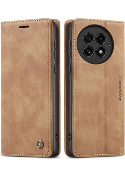 Oneplus 13 Flip Folio Kitap Için Flip Case Vintage Pu Deri Cüzdan Kılıf (Yurt Dışından)
