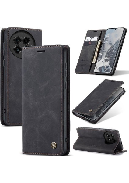 Oneplus 13 Flip Folio Kitap Için Flip Case Vintage Pu Deri Cüzdan Kılıf (Yurt Dışından) modelleri