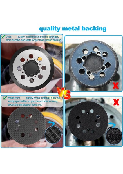 DWE6421 6421K DWE6423 6423K Için 4 Adet 5 Inç 8 Delikli Kanca Zımpara Pedi (Yurt Dışından) modelleri