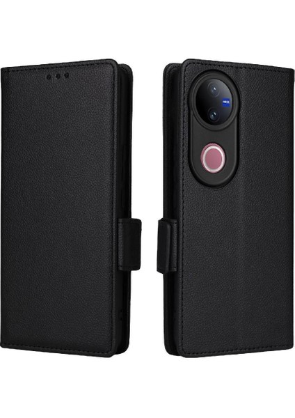 Vıvo V50 Için Flip Case Cüzdan Kart Yuvaları Tutucu Manyetik Pu Deri Yan (Yurt Dışından)