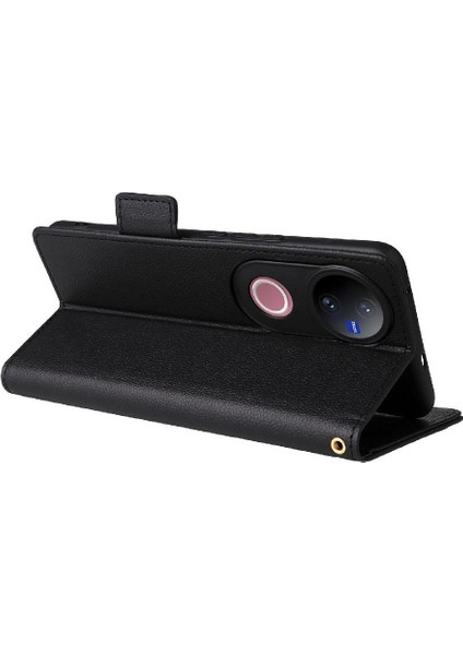 Vıvo V50 Için Flip Case Cüzdan Kart Yuvaları Tutucu Manyetik Pu Deri Yan (Yurt Dışından) modelleri