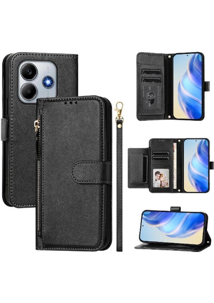 Xiaomi Poco M7 Pro 5g Premium Fermuarlı Deri Çapraz Askılı Uzun Askılı Cüzdan Kılıf Kapaklı Kartlıklı (Yurt Dışından) fırsatları