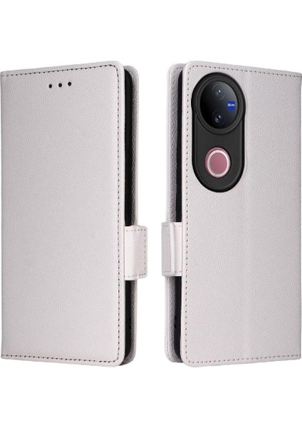 Vıvo V50 Için Flip Case Cüzdan Kart Yuvaları Tutucu Manyetik Pu Deri Yan (Yurt Dışından)