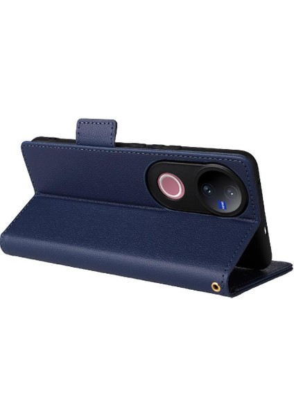Vıvo V50 Için Flip Case Cüzdan Kart Yuvaları Tutucu Manyetik Pu Deri Yan (Yurt Dışından) modelleri
