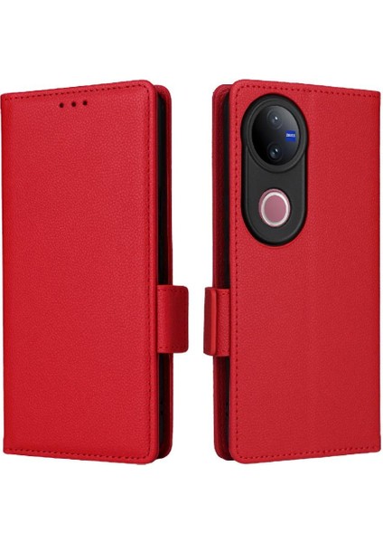Vıvo V50 Için Flip Case Cüzdan Kart Yuvaları Tutucu Manyetik Pu Deri Yan (Yurt Dışından)