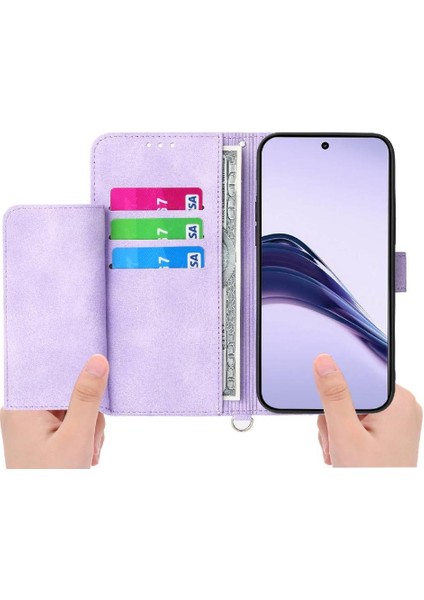 Realme 14 Pro Bileklik Çoklu Kredi Kartı Yuvaları Için Flip Case Kabartmalı (Yurt Dışından) indirimleri