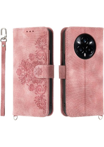 Realme 14 Pro Bileklik Çoklu Kredi Kartı Yuvaları Için Flip Case Kabartmalı (Yurt Dışından) fırsatları