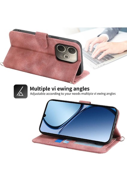 Oppo A5 Pro Darbeye Dayanıklı Bileklik Çoklu Kredi Kartı Yuvaları Için Flip Case (Yurt Dışından)