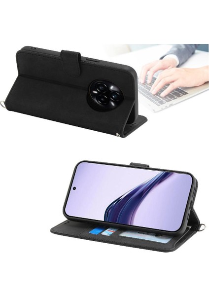 Realme 14 Pro Bileklik Çoklu Kredi Kartı Yuvaları Için Flip Case Kabartmalı (Yurt Dışından) fırsatları