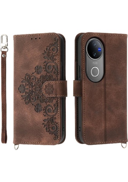 Vivo V50 Çoklu Kredi Kartı Yuvaları Için Flip Case Bileklik Darbeye (Yurt Dışından)