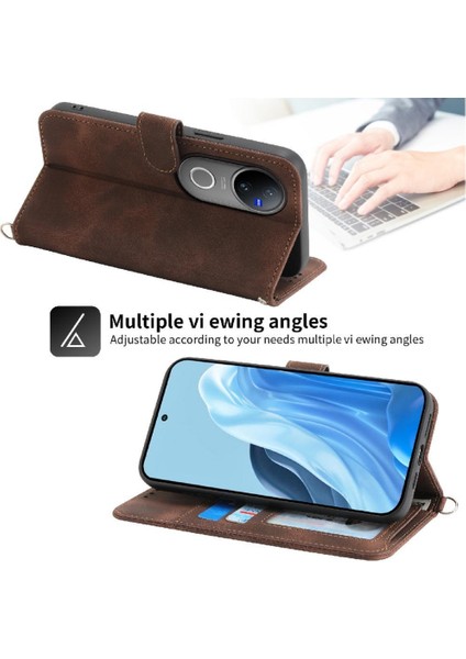 Vivo V50 Çoklu Kredi Kartı Yuvaları Için Flip Case Bileklik Darbeye (Yurt Dışından) modelleri