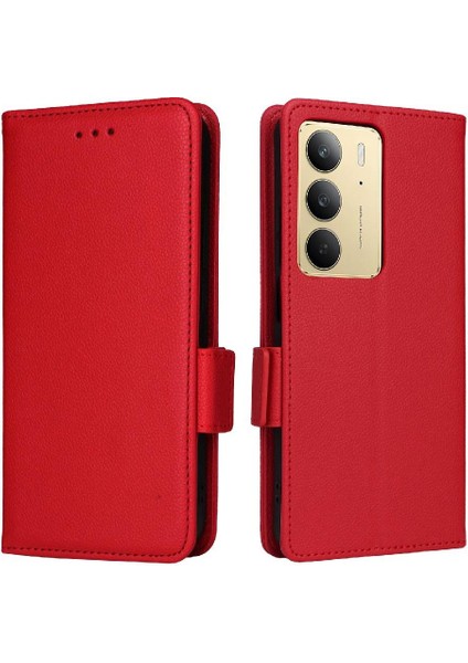 Realme C75 4g Pu Deri Yan Toka Kart Yuvaları Tutucu Için Flip Case (Yurt Dışından)