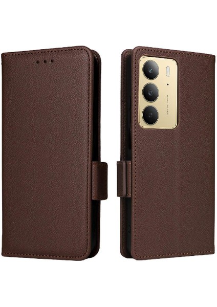 Realme C75 4g Pu Deri Yan Toka Kart Yuvaları Tutucu Için Flip Case (Yurt Dışından)