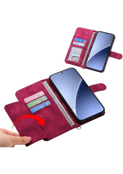 Xiaomi 15 Kabartmalı Bileklik Darbeye Dayanıklı Çoklu Kredi Kartı Için Flip Case (Yurt Dışından) fırsatları