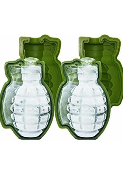Cake Molds Silicone Ice Cube Mold Ice Cream Trays Mold 3D Grenade Shape Ice Cube Mold Silicone Mold Ice Tray (Yurt Dışından)
