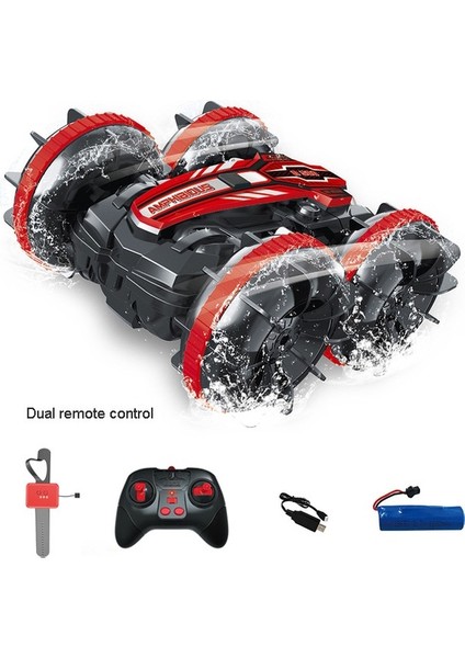 Karada ve Suda Gidebilen Rc Hareket Kontrollü 2.4 Ghz 4WD Oyuncak Araba- Kırmızı (Yurt Dışından)