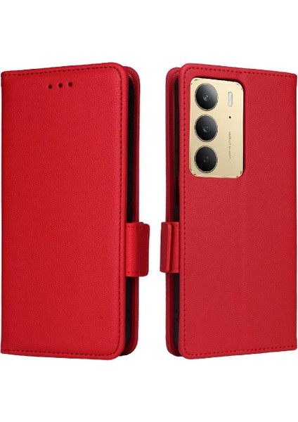 Realme Için Flip Case 5g Manyetik Cüzdan Pu Deri Yan Toka Kartı (Yurt Dışından)