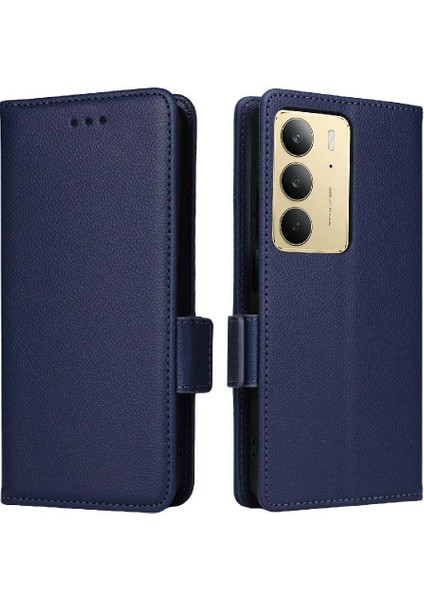 Realme Için Flip Case 5g Manyetik Cüzdan Pu Deri Yan Toka Kartı (Yurt Dışından)